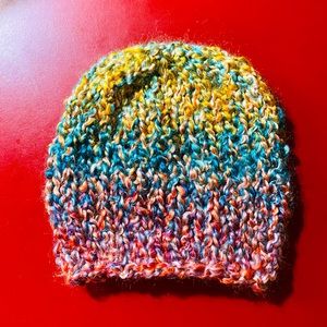 Rich multicolored baby beanie